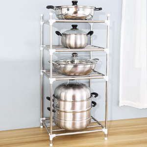 Organisateur de micro-ondes multifonction Offre Spéciale support de rangement de cuisine support d'ustensiles de poulie Simple pour casseroles et poêles pour boulangers - Product Image 2