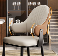 Chaises de salle à manger, usage domestique, style scandinave moderne, chaises à dossier haut de gamme, comptoir de cuisine, chaises pour hôtels et restaurants