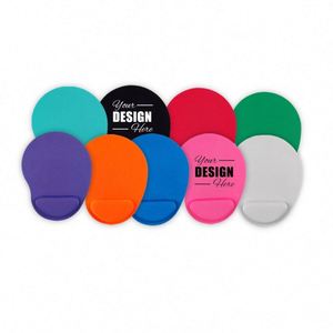 Alfombrilla de Ratón de Cuero Personalizada con Diseño de Cuña Escalonada para Mayor Comodidad y Alivio del Dolor - Forma Redonda Moderna Antideslizante para Oficina y Hogar - Product Image 1