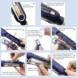 Plancha de Pelo de Vapor Infrarroja Inteligente Novedad Pelo Liso Plana Gros Salon - Product Image 5
