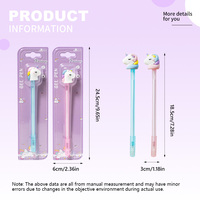 Stylo gel à capuchon sur le thème de la licorne - Vente en gros, design scintillant, encre à séchage rapide, papeterie cadeau