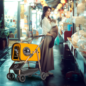 La migliore vendita di grandi dimensioni cane pieghevole passeggino di lusso impermeabile Pet trasportino da viaggio in vendita caldo <span class=keywords><strong>per</strong></span> i gatti - Product Image 2