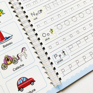 Calligrafia e calligrafia riutilizzabili pratica inglese francese Copybook per bambini dai 3 ai 5 anni per libri di tracciamento di <span class=keywords><strong>lettere</strong></span> magiche - Product Image 3