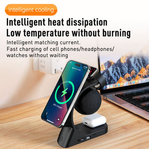 Base de Carga Inalámbrica Magnética 5 en 1 para Escritorio, Altavoces Portátiles, Auriculares, Reloj, Soporte para iPhone - Product Image 5