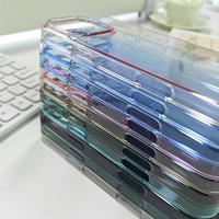 Bon marché, étui pour téléphone PC tout compris, étui pour téléphone portable couleur transparente pour iPhone/Samsung/Redmi/RealMe/Honor/TCL