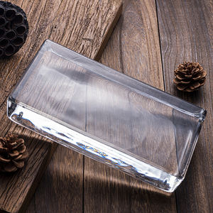 JYG White <span class=keywords><strong>Clear</strong></span> Crystal <span class=keywords><strong>Glass</strong></span> Tijolo 50*100*200mm Atacado para Sala de Estar Hotel Staircase Entry Building Decoração com Buracos - Product Image 4