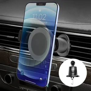 Taiworld Car Phone Mount Strong Magnetic Wireless Fast Charging 2-in-1 Humanized Design Wireless Car Charger 15W Car Phone Mount