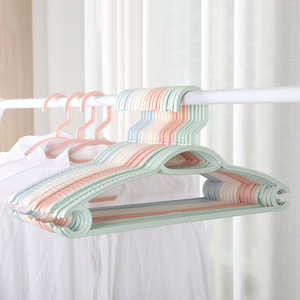 Cintres en plastique antidérapants rectangulaires pour vêtements, pantalons et cravates – Organisateur de garde-robe – Couleurs nordiques - Product Image 4