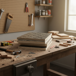 Panneau <span class=keywords><strong>de</strong></span> <span class=keywords><strong>coffrage</strong></span> industriel en contreplaqué fenolique noir filmé WBP E1 <span class=keywords><strong>pour</strong></span> intérieur, 1220x2440mm, 12mm - Product Image 1