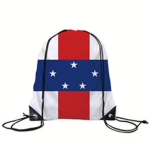 Wholesale Custom National Logo Drawstring Sportpacks Pocket Bundle Spot Color Print Advertising Storage Bag for Drawstring