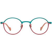 Gafas Borregls con Montura de Titanio Colorida para Hombre, Gafas Redondas de Diseño de Marca Nueva 2025 para Mujer, Lentes Ópticas de Alta Calidad 185903