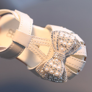 Nouvelles sandales d'été pour bébé fille, respirantes, antidérapantes, avec nœud et fermeture auto-agrippante, chaussures de princesse pour nouveau-nés et nourrissons - Product Image 4