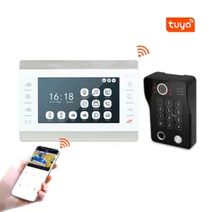 Night Vision Camera Detached House Fingerprint Password Entry Door Phone Two Way Audio Doorbell 4 Wire Systems Commax Intercom