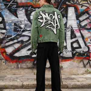 Giacca di Jeans da Uomo YUJIA OEM <span class=keywords><strong>Oversize</strong></span> all'Ingrosso con Lavorazione a Rilievo Fornitori di Giacche di Jeans di Alta Qualità Produttore di Top da Uomo - Product Image 2