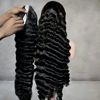 Wig Rambut Manusia Keriting Vietnam Burma Mentah Grosir, HD Lace Front Virgin Spanish Curly, Tanpa Lem, Belum Diproses, 40 inci