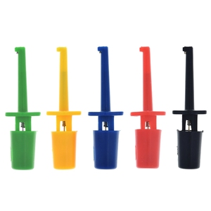 TZT 10Pcs Mini Single <strong>Test</strong> Hook <strong>Clip</strong> <strong>Test</strong> Probe for Electronic Testing <strong>IC</strong> Grabber Small Size Round Crocodile <strong>Clip</strong> - Product Image 6