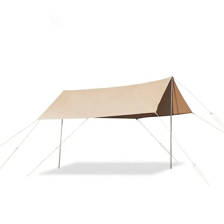 뜨거운 판매 야외 휴대용 방수 UV 방수포 경량 비 캠핑 폴리 텐트 방수포 캐노피