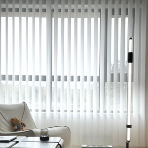 Dream <strong>Curtain</strong> Smart Modern Electric Blind Rechargeable <strong>Motor</strong> Vertical Blinds Plain Art Deco French Window Living Room Office - Product Image 1