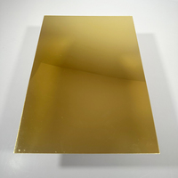 Panneau acrylique miroir doré haute brillance 5 mm, taille personnalisée, plaque réfléchissante durable à découper pour la décoration intérieure des halls d'hôtel
