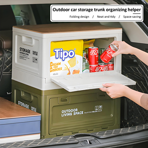 Hotsale Useful Portable Picnic Folding <strong>Box</strong> Large Capacity Outdoor Camping Lightweight <strong>Storage</strong> <strong>Box</strong> With <strong>Wooden</strong> Lid - Product Image 4