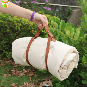 Correas de yoga de cuero PU en stock, mantas para el hogar, correas de almacenamiento, colchonetas para acampar al aire libre y correas de transporte. - Product Image 2