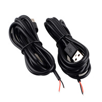 Grosir 5V USB 2.0 A pria untuk membuka Stripped Bare 2pin 4pin kabel ujung Pigtail USB C kabel pengisi daya untuk lampu LED cahaya Strip