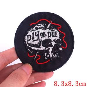 Crâne flamme fer sur patchs <span class=keywords><strong>Thermocollant</strong></span> broderie Patch en vrac personnalisé en gros fusible <span class=keywords><strong>brodé</strong></span> Patch décoration - Product Image 5
