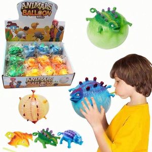 Pelota de Dinosaurio para Inflar, Juguete de Peluche de Animales, Juguetes para Apretar para Niños - Product Image 4