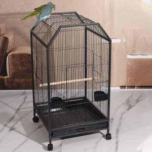 Çok fonksiyonlu kuş kafesi büyük kuş papağan kalınlaşmış Metal kolay temiz kuş üreme kafesi interaktif ışıklık üst çatı ile - Product Image 1