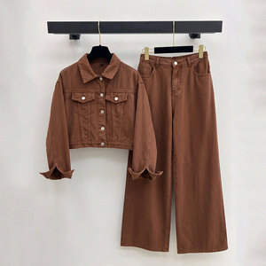 Best Seller High Quality <b>Women</b> Tracksuit New Fashionable Street Wear Jeans <b>Jackets</b> & Pants Comfortable <b>Women</b> Tracksuit - Product Image 1