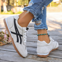 Zapatillas de entrenamiento retro de ante alemán para mujer, transpirables, ligeras, blancas, informales, deportivas, de primavera, novedad