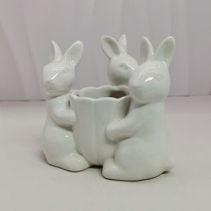 Nóng bán phục sinh gốm trắng phục sinh Gốm Thỏ nến container sáng tạo phục sinh Gốm Thỏ nến Jar - Product Image 6