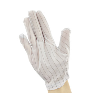Anti Static Striped Double Sided <b>Gloves</b> PU Dot Molding Full Texture For Electronics Assembly Cleanroom Use - Product Image 1