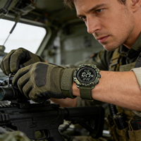Montre de sport numérique multifonctionnelle pour hommes, sports de plein air, compte à rebours, boussole, prévisions météorologiques, réveil pour hommes, vente en gros