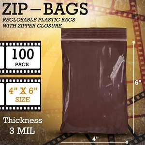 Bolsas de Almacenamiento con Cierre Azul, 4 x 6 Pulgadas, 3 Milésimas de Grosor, Resistentes al Agua, Reutilizables, de Plástico, para Organización del Hogar - Product Image 2