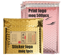 Emballage pour bijoux, enveloppes rembourrées en polyéthylène à bulles dorées, rouges, roses et argentées pour chaussures et vêtements