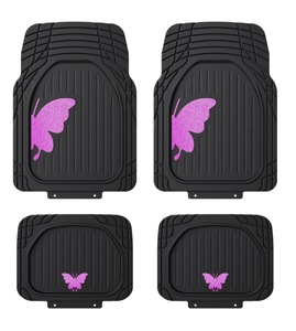 Doublures universelles antidérapantes-Tapis de voiture en <span class=keywords><strong>TPE</strong></span> papillon profond - Product Image 2