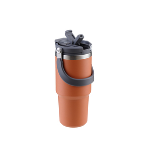 Gobelet de meilleure qualité avec poignée et bouteille d'eau isolée en acier inoxydable thermos à paille - Product Image 4