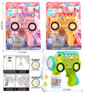 全自動多孔質アイスクリームバブルマシンおもちゃ 3色漫画風電動 音楽と光付き 子供向け - Product Image 6