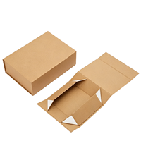 Boîte cadeau magnétique pliable 100% recyclable, haut de gamme, insert en papier kraft écologique, boîte rigide pliable, doublure en éponge, portable