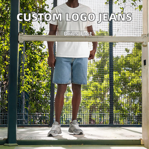 Créez votre propre logo imprimé, service OEM, best-seller, shorts en jean décontractés pour hommes, taille mi-haute élastique, tricotés 100% coton, séchage rapide - Product Image 2