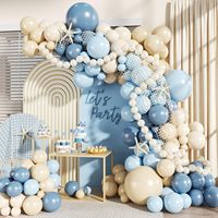 Individuelles Blaues Strand-Ballonbogen-Set Ozean-Thema Babyparty-Dekoration Meer-Pool Geburtstag Babyparty-Partydekoration