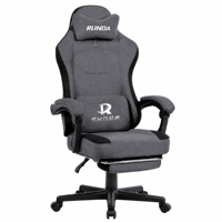 Chaise de Gaming Ergonomique en Maille avec Appui-tête et Support Lombaire, Relevage à Gaz 3 Positions, Inclinaison Multi-Angles - Chaise Pivotante de Bureau/Travail pour la Maison