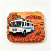 Aimant de réfrigérateur personnalisé en polyrésine, tram vintage de Melbourne, Australie, scène de coucher de soleil, souvenir touristique en résine, cadeau de collection de voyage