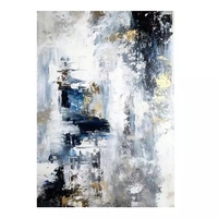 Artisanal Oeuvre Peinture À L'huile Or Dropshipping 100% Peint À La Main Moderne Feuille Image De Luxe Abstrait Toile Pop SJ Toile