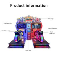 Machine de jeu d'arcade de course de motos pour 2 joueurs avec écran LCD de 42 pouces, détection de mouvement, certifiée CE pour les enfants