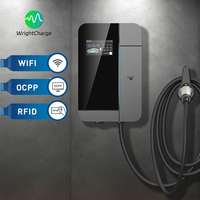 Tipo 1/Tipo 2/GBT/NACS 	 Cargador de Pared para Vehículos Eléctricos de 11 kW, Nivel 2 AC, para Edificios Comerciales y Flotas, con DLB, OCPP, RFID, WiFi