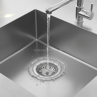 Accessoires de vidange modernes en acier inoxydable de 3,5 pouces de diamètre, finition brossée, pour éviers de cuisine, filtre facile à nettoyer, connexion filetée 1
