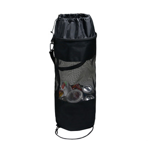 Sac de rangement en maille pour l'extérieur, tissu Oxford 600D bleu et noir, filet à déchets suspendu pour bateau et kayak - Product Image 5