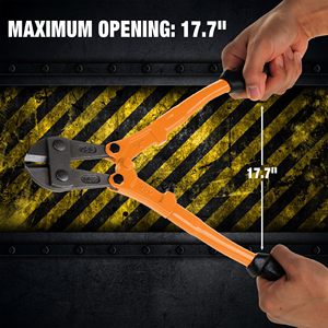 Orange 14 "Heavy Duty Steel Bolt cutters công nghiệp cấp đa chức năng công cụ cắt cho Chuỗi liên kết hàng rào dây nhắm mục tiêu ổ khóa - Product Image 6